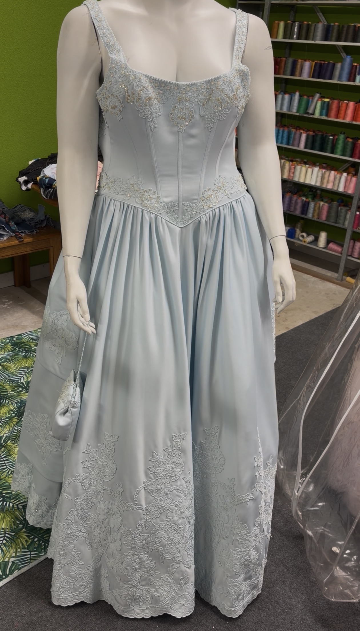 Vestido de quinceañera en exhibición
